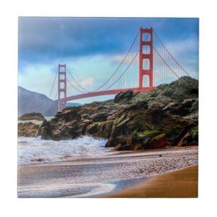 Golden gate bridge am Sonnenuntergang Fliese
