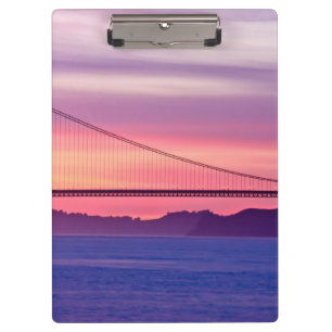 Golden gate bridge am Sonnenuntergang Klemmbrett