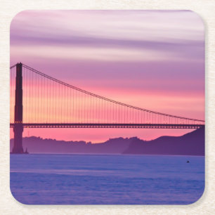 Golden gate bridge am Sonnenuntergang Rechteckiger Pappuntersetzer