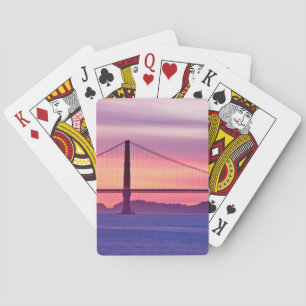 Golden gate bridge am Sonnenuntergang Spielkarten