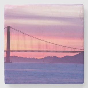 Golden gate bridge am Sonnenuntergang Steinuntersetzer