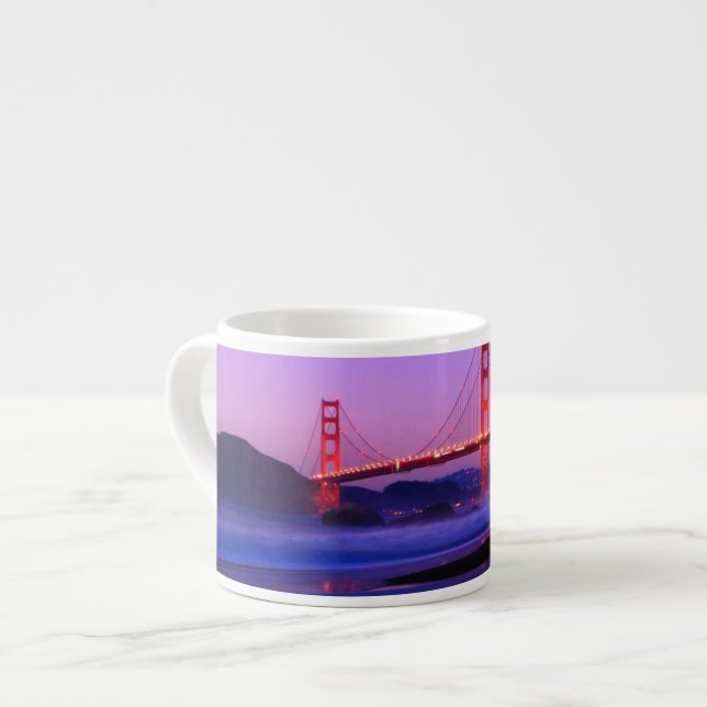 Golden gate bridge auf Bäcker-Strand am Espressotasse (Vorderseite Links)