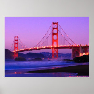 Golden gate bridge auf Bäcker-Strand am Poster