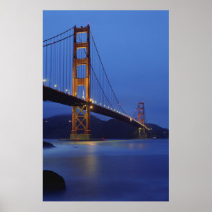 Golden Gate Bridge bei Nacht Poster