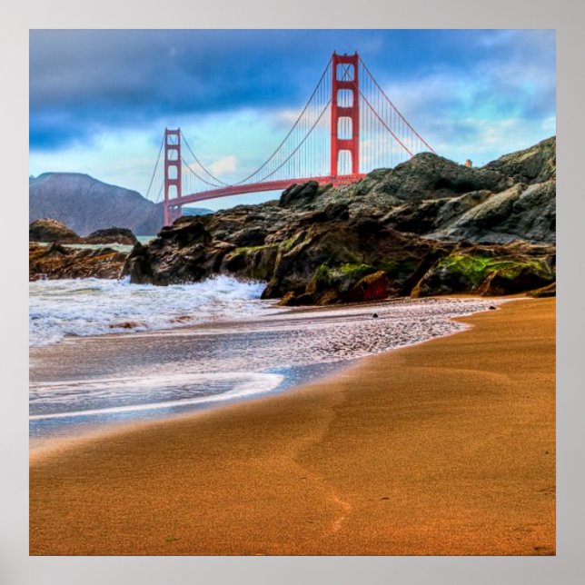 Golden Gate Bridge bei Sonnenuntergang Poster (Vorne)