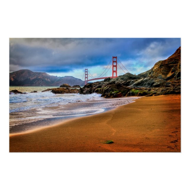 Golden Gate Bridge bei Sonnenuntergang Poster (Vorderseite)