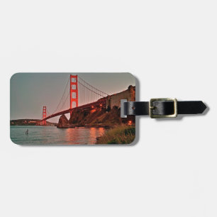 Golden gate bridge bei Sun unten Gepäckanhänger