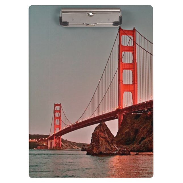 Golden gate bridge bei Sun unten Klemmbrett (Vorderseite)