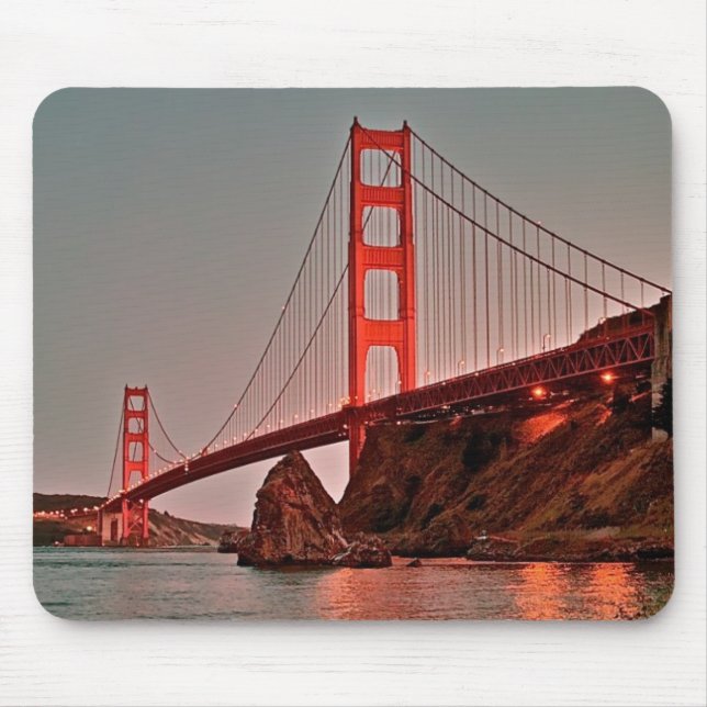 Golden gate bridge bei Sun unten Mousepad (Vorne)