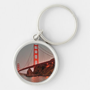 Golden gate bridge bei Sun unten Schlüsselanhänger