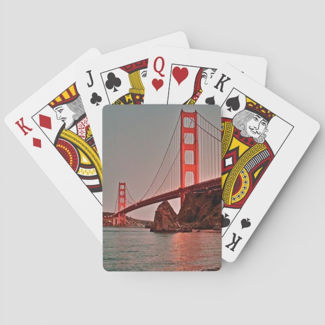 Golden gate bridge bei Sun unten Spielkarten (Rückseite)