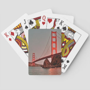 Golden gate bridge bei Sun unten Spielkarten