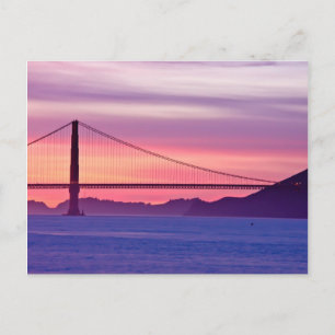 Golden Gate Bridge bei Sunset Postkarte