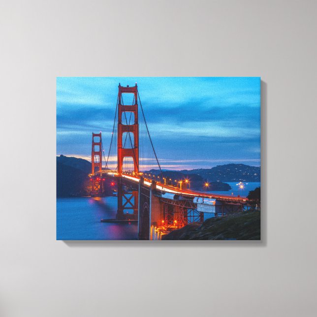 Golden Gate Bridge bei Twilight Leinwanddruck (Vorderseite)