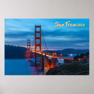 Golden Gate Bridge bei Twilight Poster