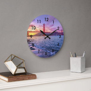 Golden Gate Bridge, berühmtes Wahrzeichen, Große Wanduhr
