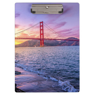 Golden Gate Bridge, berühmtes Wahrzeichen, Klemmbrett