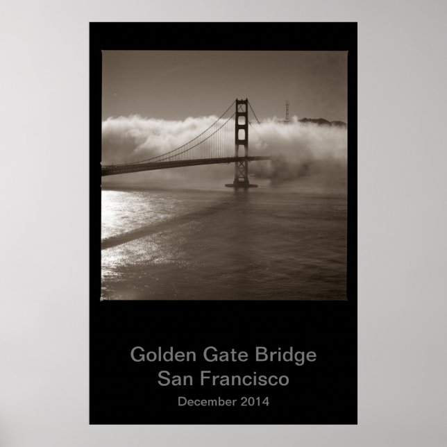 Golden Gate Bridge Dec 2015 #1 Poster (Vorne)