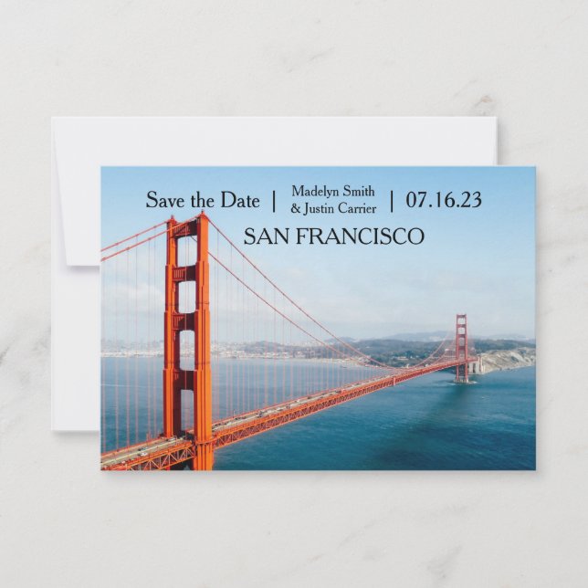 Golden Gate Bridge Foto - 3x5 Save the Date (Vorderseite)