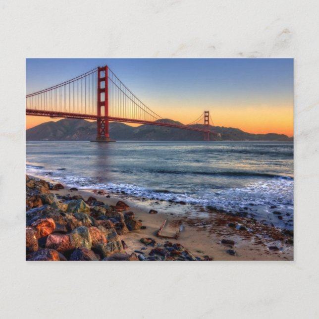 Golden Gate Bridge from San Francisco bay Trail. Postkarte (Vorderseite)