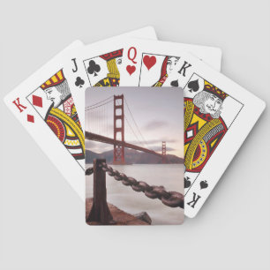Golden gate bridge gegen Berge Spielkarten
