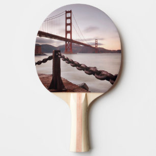 Golden gate bridge gegen Berge Tischtennis Schläger