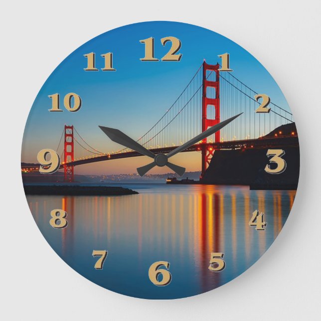 Golden gate bridge große wanduhr (Vorderseite)