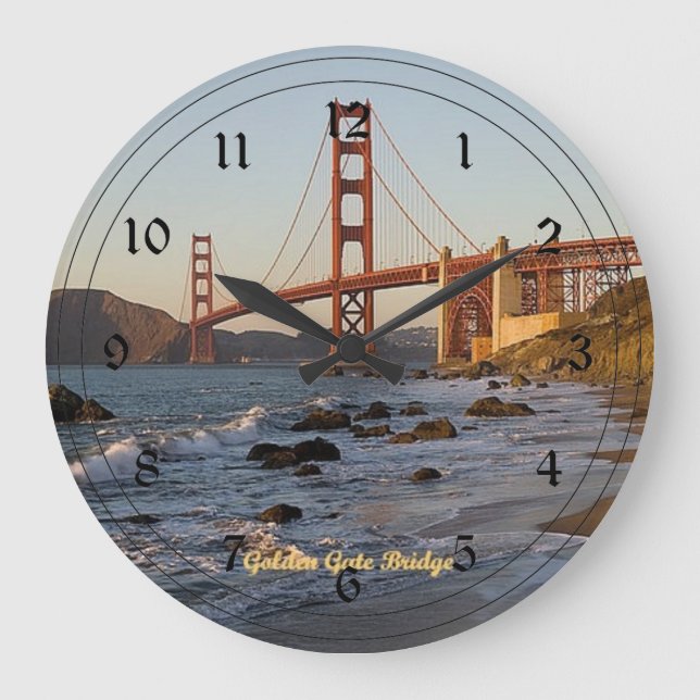 Golden Gate Bridge Große Wanduhr (Vorderseite)