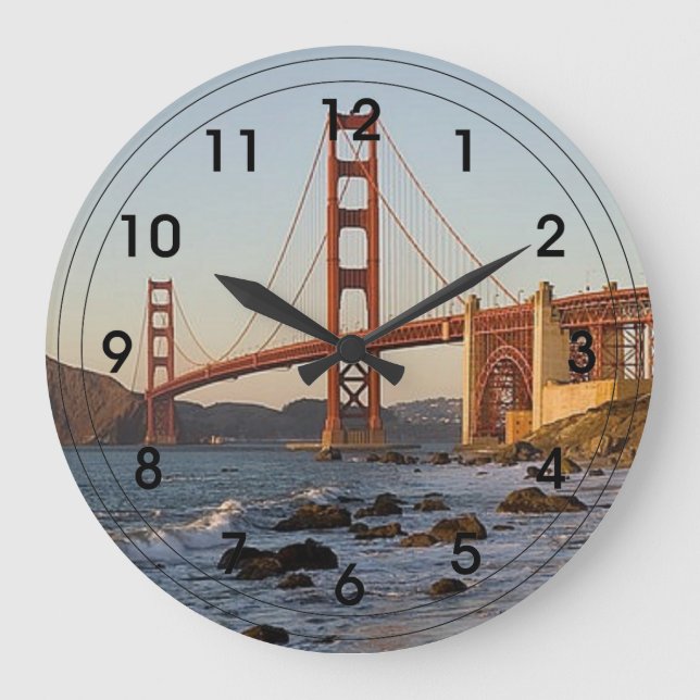 Golden Gate Bridge Große Wanduhr (Vorderseite)