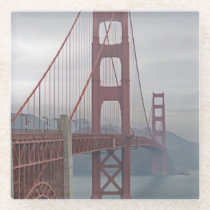 Golden gate bridge im Nebel Glasuntersetzer