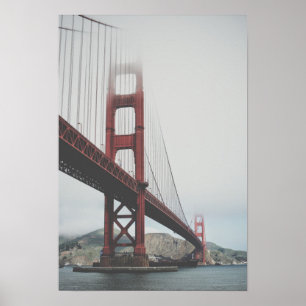 Golden gate bridge im Nebel Poster