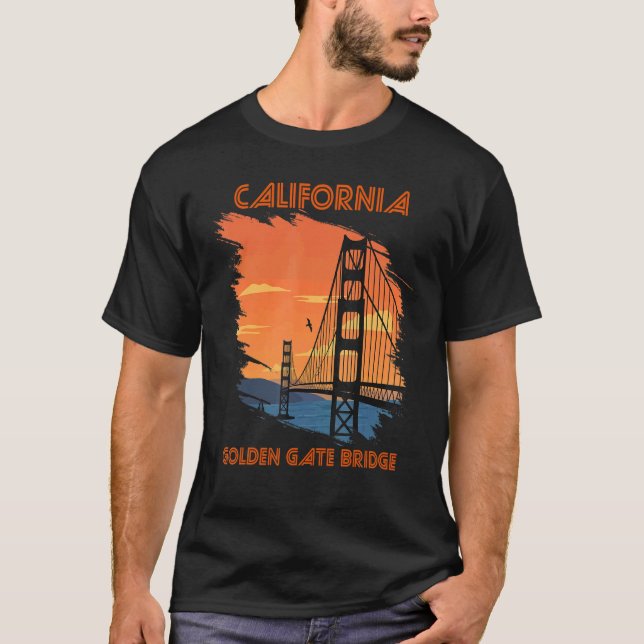 Golden Gate Bridge in Kalifornien San Francisco T-Shirt (Vorderseite)