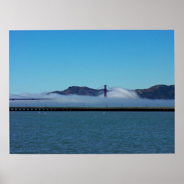 Golden Gate Bridge in Nebel, San Francisco Poster (Vorne)