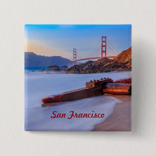 Golden Gate Bridge in San Francisco, Baker Beach Button