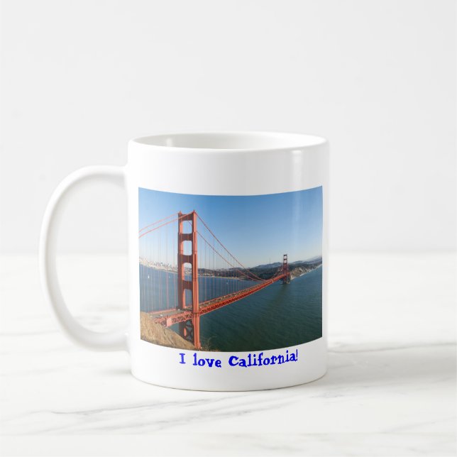 Golden gate bridge in San Francisco Kaffeetasse (Links)