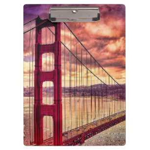 Golden gate bridge in San Francisco, Kalifornien Klemmbrett