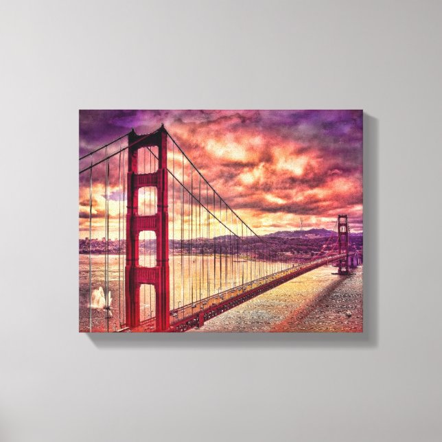 Golden Gate Bridge in San Francisco, Kalifornien. Leinwanddruck (Vorderseite)
