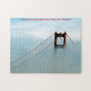 Golden Gate Bridge Kalifornien.Frohe Weihnachten Puzzle