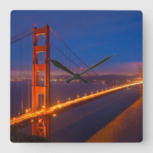 Golden Gate Bridge, Kalifornien Quadratische Wanduhr