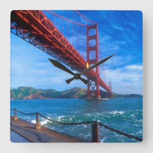 Golden Gate Bridge, Kalifornien Quadratische Wanduhr