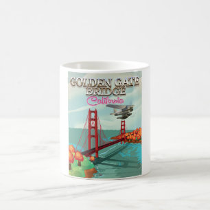 Golden Gate Bridge Kalifornien Reise Cartoon Tasse