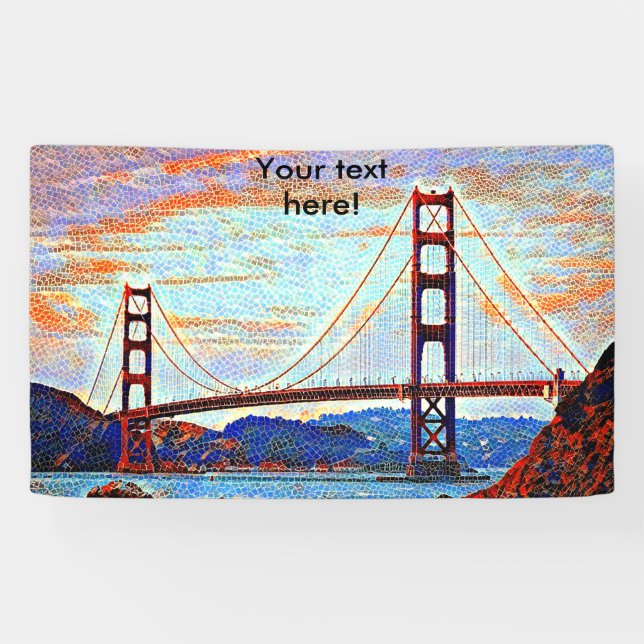 Golden Gate Bridge Malerei Banner (Horizontal)