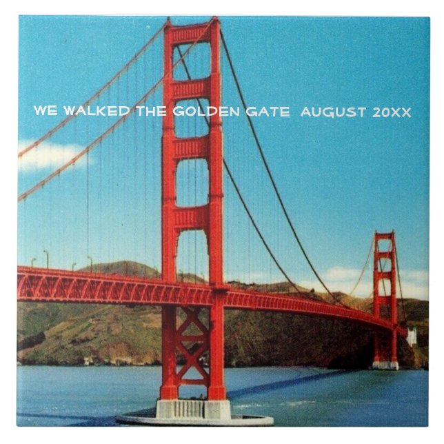 Golden Gate Bridge Memory Keramik Tile Fliese (Vorderseite)
