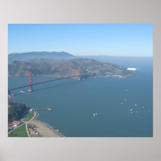 Golden Gate Bridge mit Zeppelin Poster