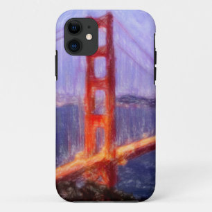Golden Gate Bridge - Mixed Media Malerei Case-Mate iPhone Hülle