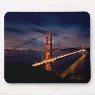 Golden gate bridge nachts mousepad