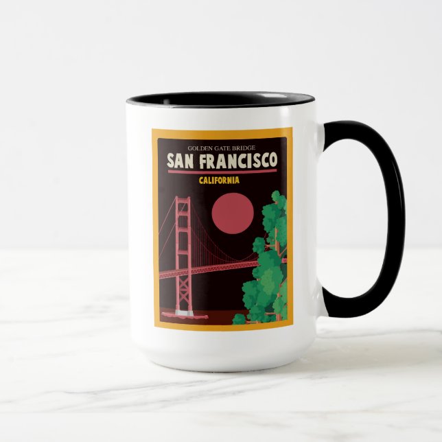 Golden gate bridge nachts tasse (Rechts)