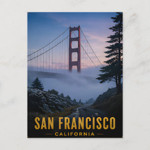 Golden Gate Bridge Nebel San Francisco Kalifornien Postkarte