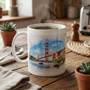 Golden Gate Bridge Pastell in San Francisco Kaffeetasse