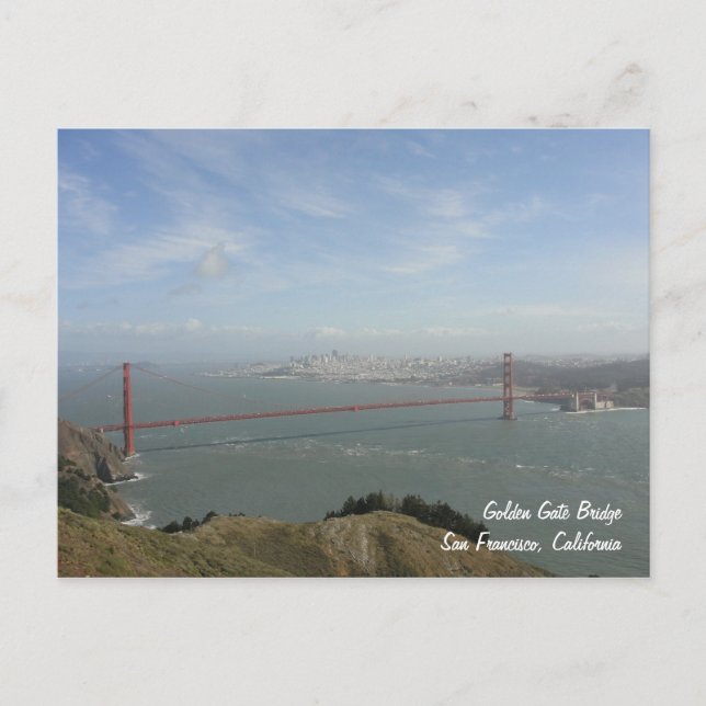 Golden Gate Bridge Postcard Postkarte (Vorderseite)